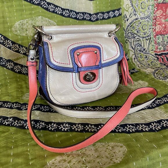 Coach Limited Edition Blue/ Pink/ Gray Mini Willis Legacy 21741 Crossbody Bag - Picture 2 of 16